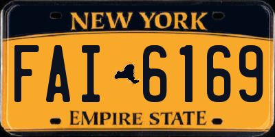 NY license plate FAI6169