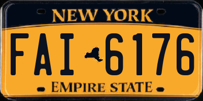 NY license plate FAI6176