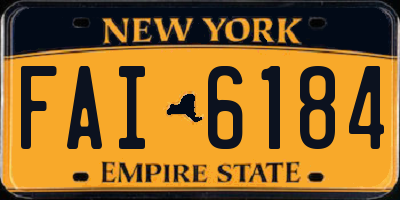 NY license plate FAI6184