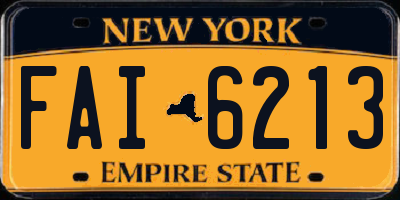 NY license plate FAI6213