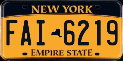 NY license plate FAI6219