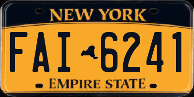 NY license plate FAI6241