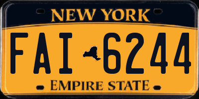 NY license plate FAI6244