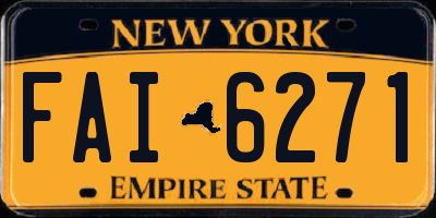 NY license plate FAI6271