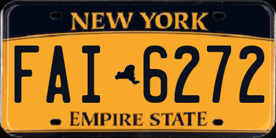 NY license plate FAI6272