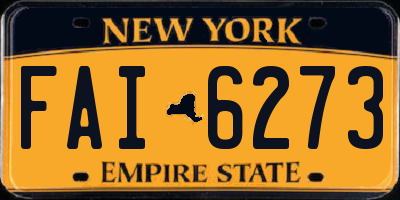 NY license plate FAI6273