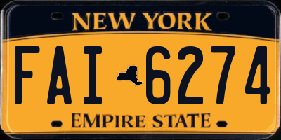 NY license plate FAI6274