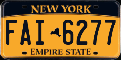 NY license plate FAI6277