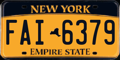 NY license plate FAI6379