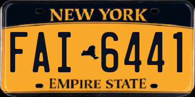 NY license plate FAI6441