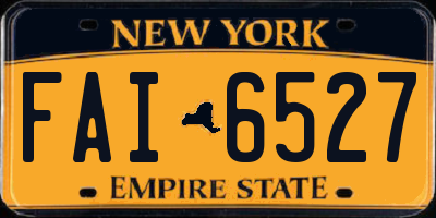 NY license plate FAI6527