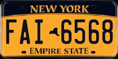 NY license plate FAI6568
