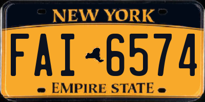 NY license plate FAI6574