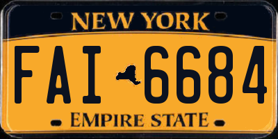 NY license plate FAI6684