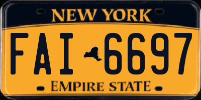 NY license plate FAI6697