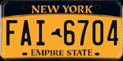 NY license plate FAI6704