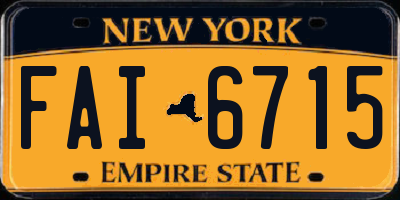 NY license plate FAI6715
