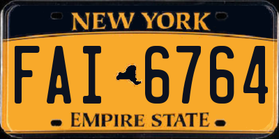 NY license plate FAI6764