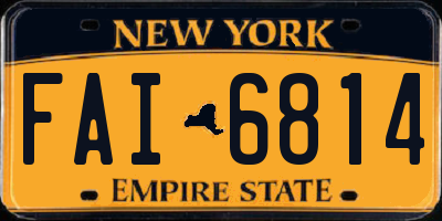 NY license plate FAI6814