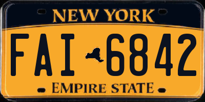 NY license plate FAI6842