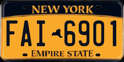 NY license plate FAI6901