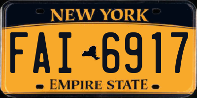 NY license plate FAI6917