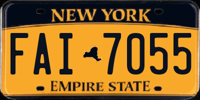 NY license plate FAI7055