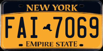 NY license plate FAI7069
