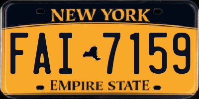 NY license plate FAI7159