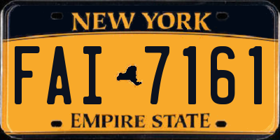 NY license plate FAI7161