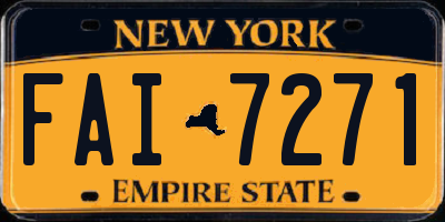 NY license plate FAI7271