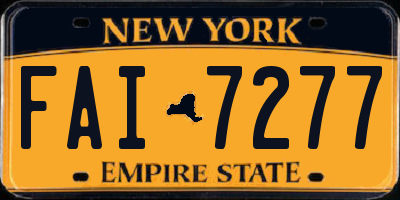 NY license plate FAI7277