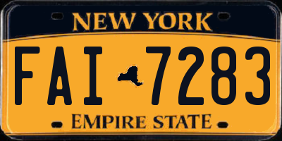 NY license plate FAI7283