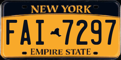 NY license plate FAI7297