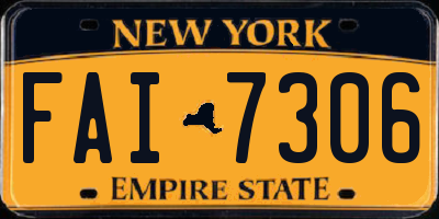 NY license plate FAI7306