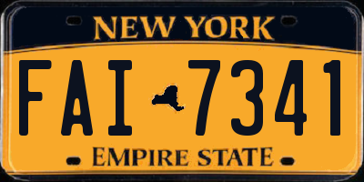 NY license plate FAI7341