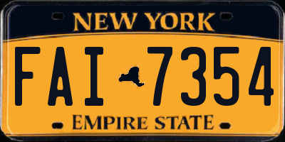 NY license plate FAI7354