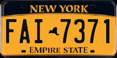 NY license plate FAI7371