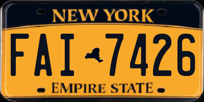 NY license plate FAI7426