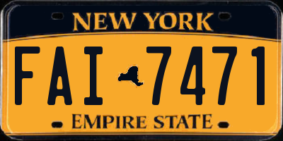 NY license plate FAI7471
