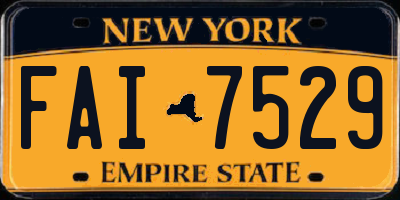 NY license plate FAI7529