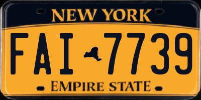 NY license plate FAI7739