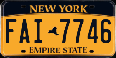 NY license plate FAI7746