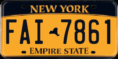 NY license plate FAI7861