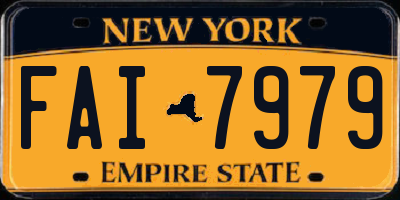 NY license plate FAI7979