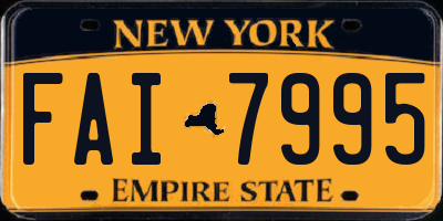 NY license plate FAI7995