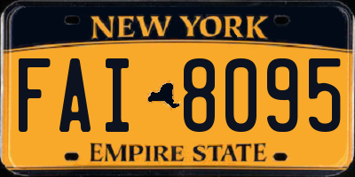 NY license plate FAI8095