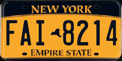 NY license plate FAI8214