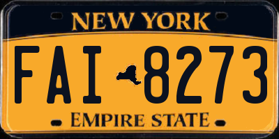 NY license plate FAI8273