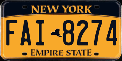 NY license plate FAI8274